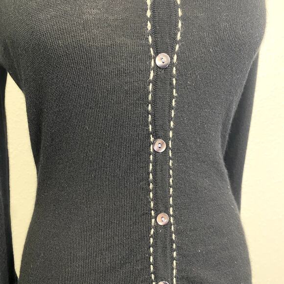 Karen Kane Merino Wool Gothic Emo Coquette Fitted GrungeCardigan Sweater- READ - Picture 9 of 15